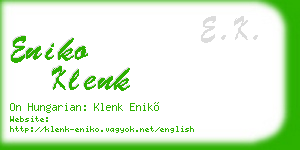 eniko klenk business card
